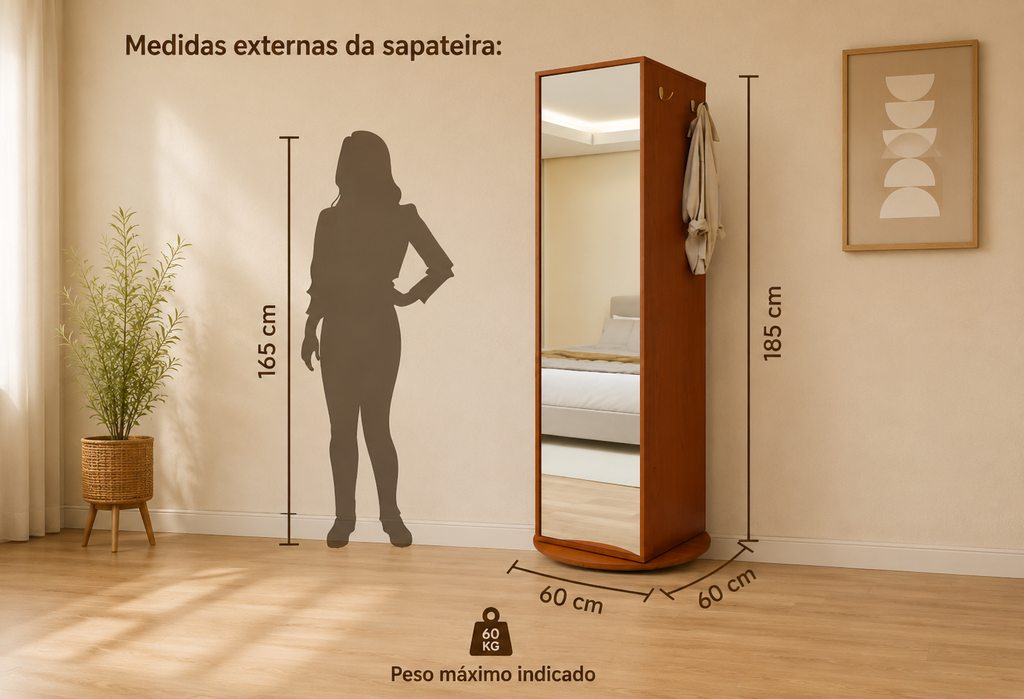 Sapateira Viena com Espelho